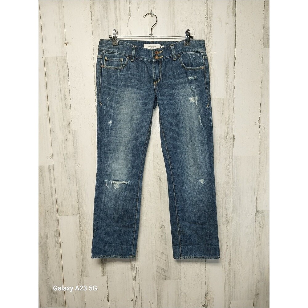 Abercrombie & Fitch Dark Wash Straight Crop Jeans Size 2